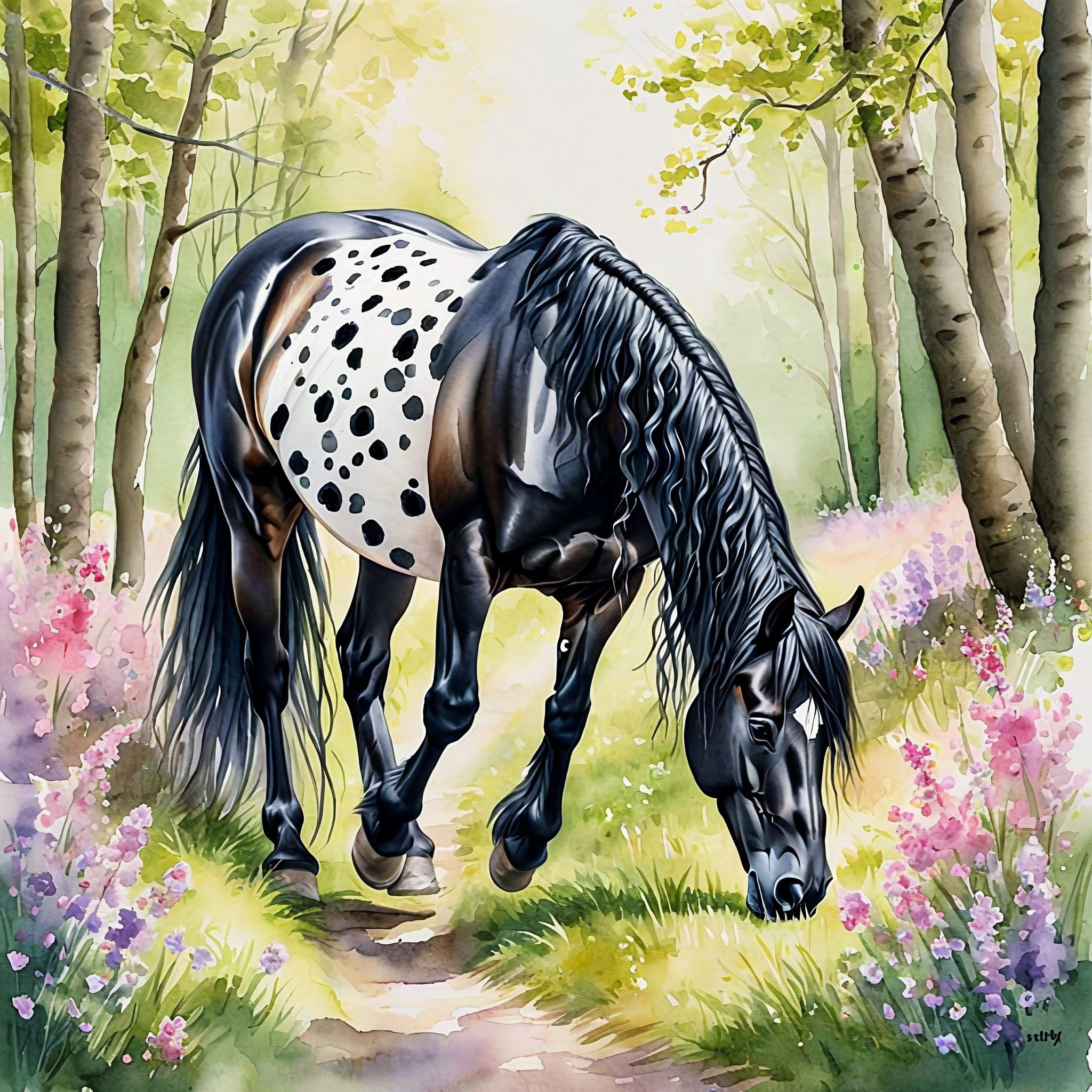 Black Beauty in Blossom Grove
