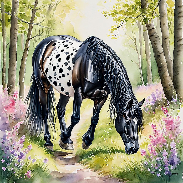 Black Beauty in Blossom Grove
