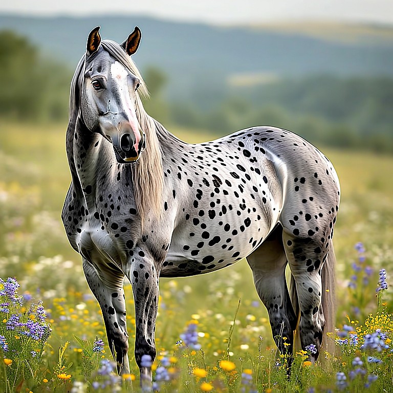 Spotted Grace in Wildflower Meadow